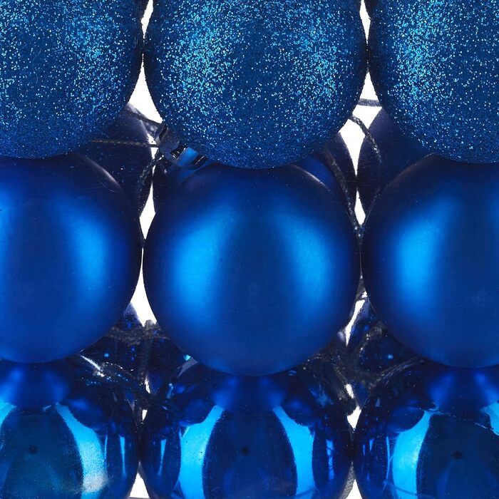 Сині пластикові різдвяні кульки набір із 100 шт Relaxdays