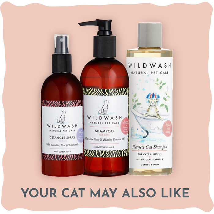 Шампунь для котів WildWash Purrfect з додаванням котячої м&39яти, 250 мл, робить купання приємним, додає блиску та яскравості тьмяному волоссю, натуральний, без сульфатів та парабенів для чутливої шкіри