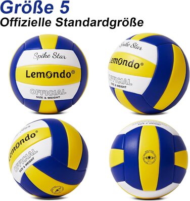 М&39який пляжний волейбол Lemondo з PU, водонепроникний, з насосом, для приміщень і вулиці, для гри, тренувань, пляжних м&39ячів (з насосом), білий