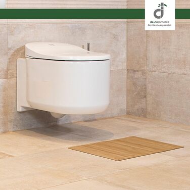 Килимки для ванної з бамбука DE-COMmerce, набір з 3 шт. , килимок для ванної, дерев&39яний килимок, бамбуковий килимок, ванна кімната, нековзний, колір природний