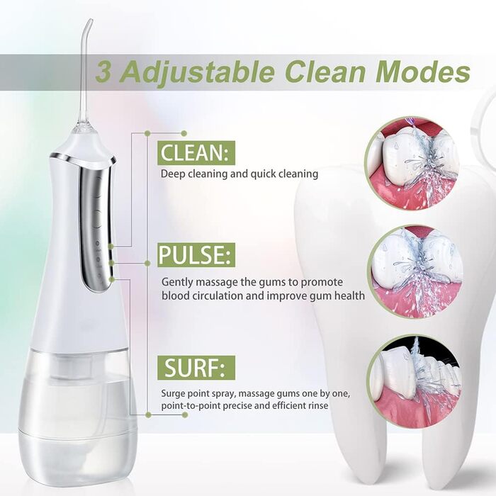 Режими Water Flosser Dental Water Jet Tools Pick Cleaning Teeth 350ML 5 насадок Машина для миття рота, 3