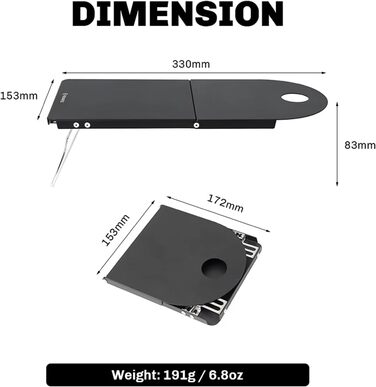 Легкий складаний туристичний стіл Fire-Maple Petrel з алюмінієвого сплаву для самотніх поїздок, трекінгу та кемпінгу в дикій природі, вагою всього 191 грам