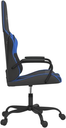 Геймерське крісло, офісне крісло, чорно-синє, штучна шкіра