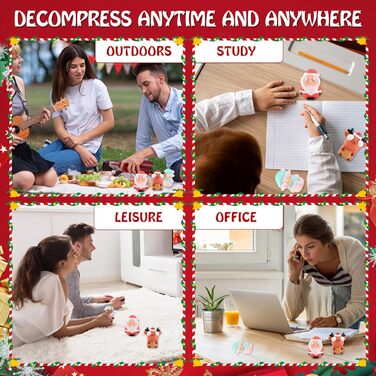 Набір іграшок-антистрес Squeeze Toy, 3 шт., різдвяна тематика