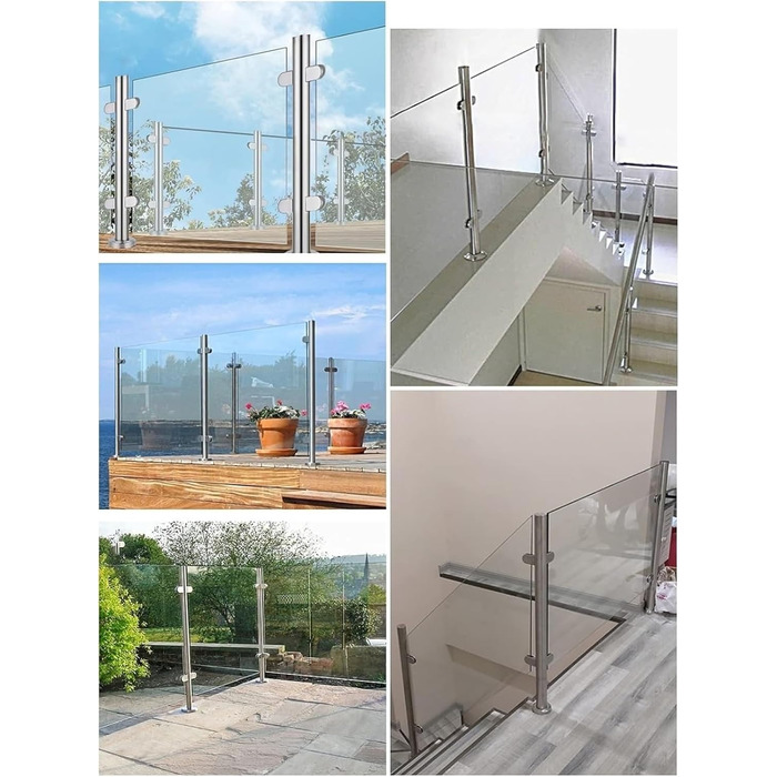 Стовп для скляного поручня з нержавіючої сталі Yoeoefuo 70 см – надійне рішення для сучасних інтер’єрів та екстер’єрів