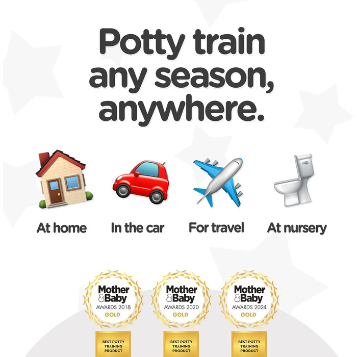 Відзначене нагородами портативне дитяче сидіння для унітазу, яке діти можуть брати куди завгодно