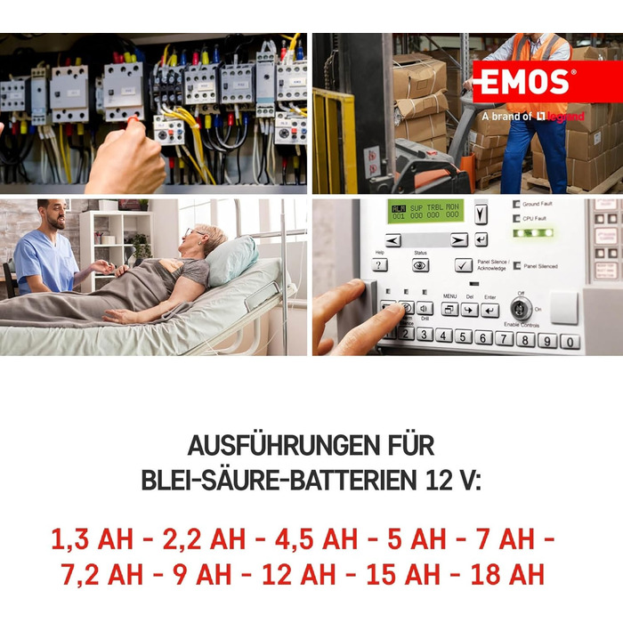 Свинцево-кислотний акумулятор, що не потребує обслуговування - 12 В 7,2 Аг - AGM акумулятор - роз&39єм Faston 6,3 мм - для пристроїв ДБЖ, сигналізації - 151 x 65 x 94 мм чорний 151 x 65 x 94 мм