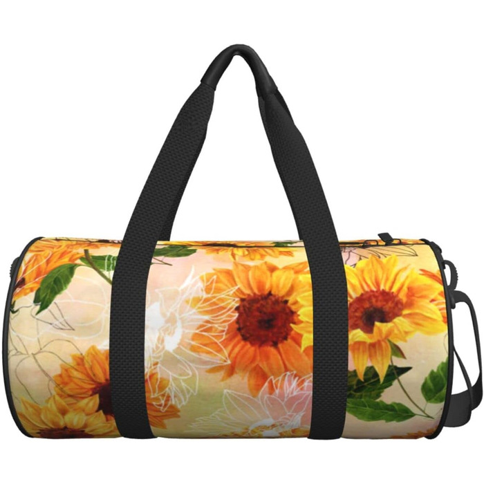 Універсальна дорожня сумка, стильна спортивна сумка з соняшниками для чоловіків та жінок, сумка-мішок, спортивна сумка