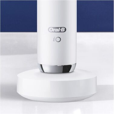 Електрична зубна щітка Oral-B iO Series 9, 7 режимів чищення для догляду за зубами, магнітна технологія та 3D-аналіз поверхні зубів, кольоровий дисплей і зарядний футляр, білий алебастр