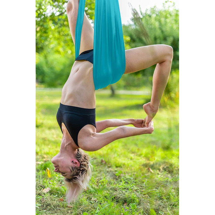 Набір гойдалок для йоги Yoga4You - Гамак для йоги, Підвісна гойдалка - Слінг для йоги, Інверсионний набір для літання - Інструмент для інверсії акро-йоги - Антигравітаційний слінг для йоги - Підвісна трапеція, Seewelle