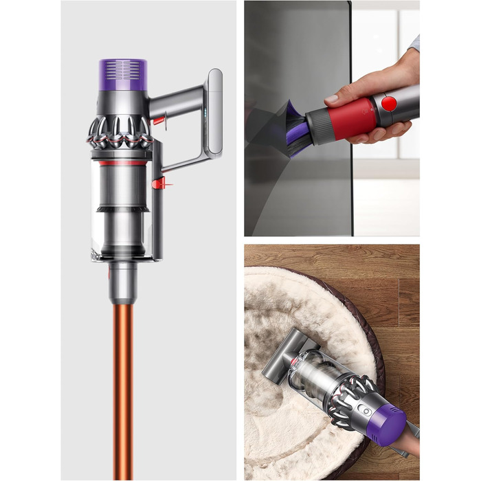 Бездротовий пилосос Dyson Cyclone V10, Nickel/Copper, 150 Airwatt адаптер для низьких поверхонь