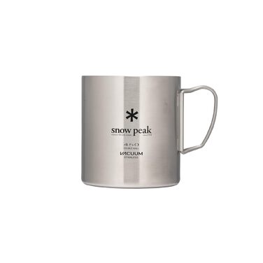 Вакуумна кружка Snow Peak з нержавіючої сталі з подвійними стінками, 450, срібляста, (1 упаковка)