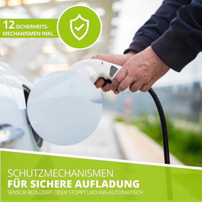 Зарядний пристрій 3-фазний 16А CEE штекер 11кВт Електромобіль Перемикач зарядного блоку Зарядний кабель Сумісний з GLE500e, E-Tron