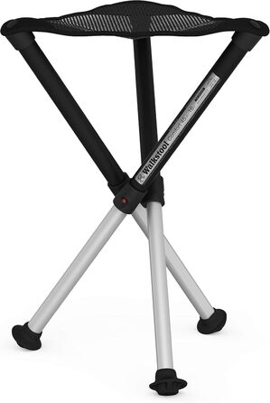 Табурет Walkstool - Модель Comfort - 3-ніжний розкладний стілець з алюмінію - Складаний - 4 моделі на вибір з фіксованою висотою сидіння 45, 55, 65 та 75 см, вантажопідйомність від 200 до 250 кг - Зроблено у Швеції