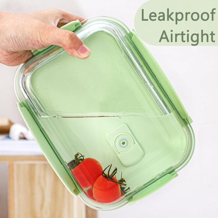 Контейнери для зберігання продуктів MerryNine з кришками, 10 скляних контейнерів для приготування їжі, герметичні скляні ланч-бокси, герметичні, для використання в мікрохвильовій печі, духовці, морозильній камері та посудомийній машині.