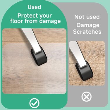 Прозорий захисний килимок для підлоги NATRKE, розмір 122x92 см, килимок для офісного стільця, килимок для обертового стільця, килимок для робочого стільця для твердих підлог, килимок для паркетної підлоги, килимок з ПВХ для ламінованих та паркетних підлог