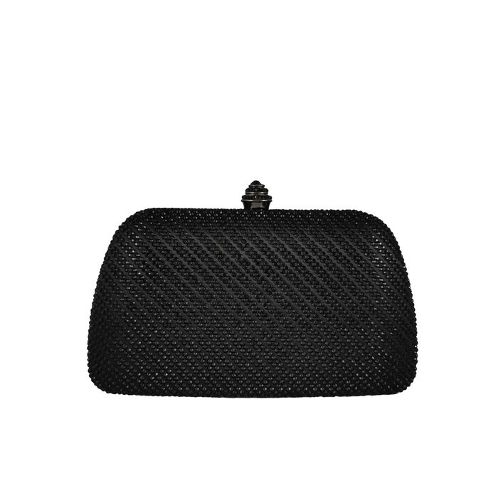 Елегантний міні-клатч FGG з кристалами для жінок, ідеальний для особливих подій, вечірок та весіль. Чорний колір, універсальний розмір.