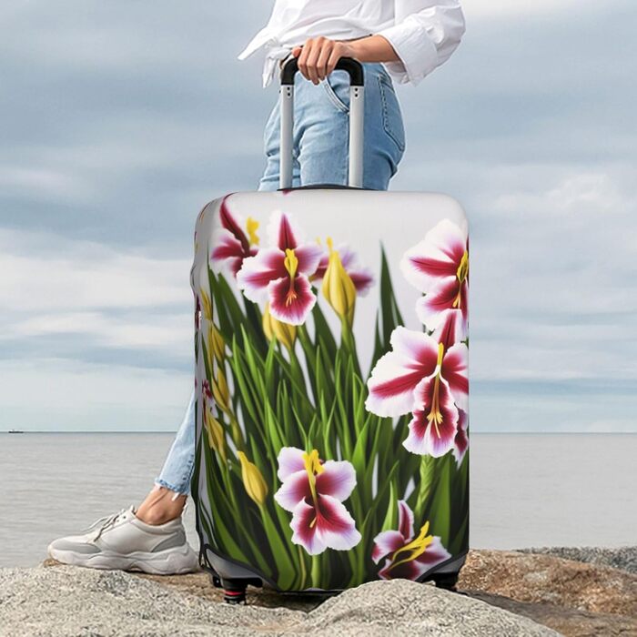 Чохол для валізи Gladiolus, міцний захист, підходить для багажу розміром 45,7 - 81,3 см, Чорний, Великий