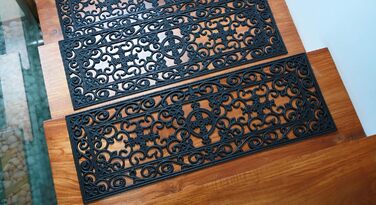 Набір килимків для сходів Irongate Welcome із 6 шт. , 10x30 дюймів, чорний, 6 шт., килимок для сходів 10x30 дюймів