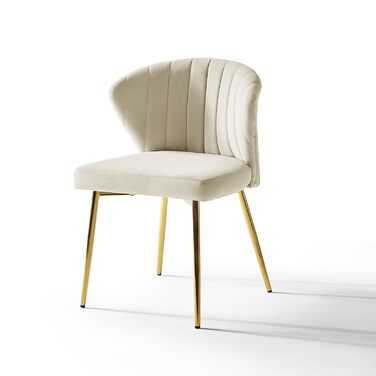 Сучасні обідні стільці, оксамитові кухонні стільці, обідні стільці з металевими ніжками, туалетний стілець для вітальні, бежевий 1 бежевий