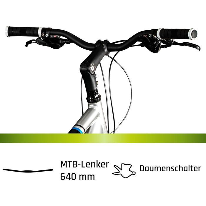 Гірський велосипед Galano Tandem 26 дюймів Nashville 24 швидкості MTB Hardtail чорний/сірий 53/46 см