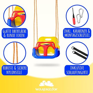 Дитячі гойдалки 3 в 1 від 6 місяців до 6 років Дитячі гойдалки для зовнішнього та внутрішнього використання Високоякісні гойдалки