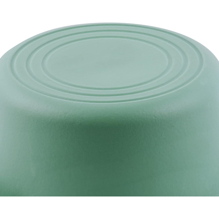 Чавунна емальована каструля Mahlzeit 6,9 л м'ятна, кругла чавунна каструля з кришкою та 2 ручками традиційна чавунна каструля, ема