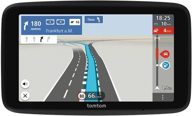 Навігаційний пристрій TomTom Car Sat Nav GO Classic 2nd (6-дюймовий, система уникнення заторів завдяки TomTom Traffic, оновлення карт для Європи, оновлення через Wi-Fi, система динамічного утримання смуги руху, інтегроване, двостороннє кріплення) 6-дюймов