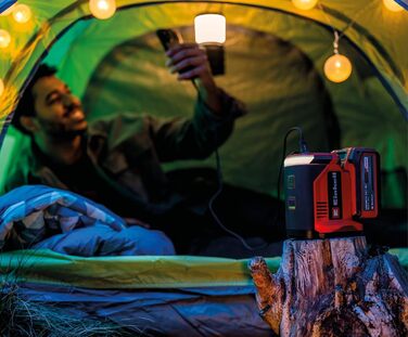 Акумуляторна зарядна станція Einhell TC-ES 18/150/1 Li-Solo Power X-Change (18 В, компактний інвертор, підключення 230 В, порт USB-A та USB-C для заряджання, без акумулятора)