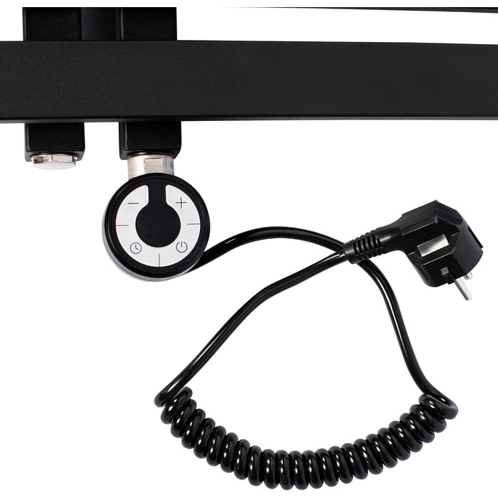 Електричний радіатор Schulte Ignis, 140 x 50 см, 600 Вт, перлинно-чорний, із заповненням. Включає нагрівальний елемент зліва. Сталевий електричний радіатор з порошковим покриттям, 140 x 50 см.