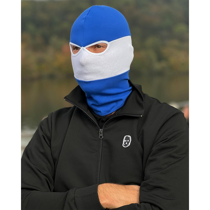 Балаклава PGWEAR у синьо-білу смужку Маска-балаклава-шапка Ультрас Хулігани