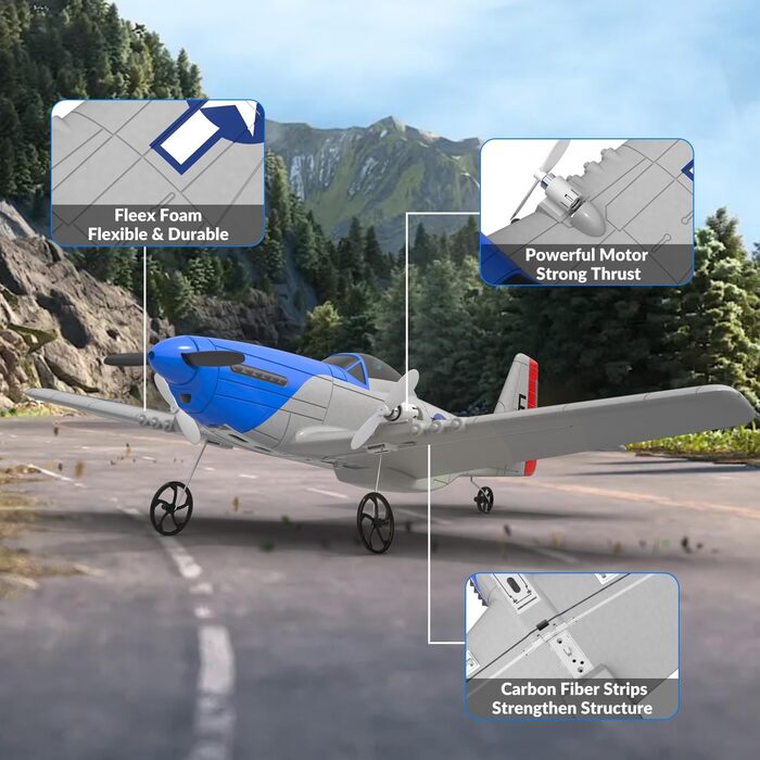 Гіростабілізатор літака з дистанційним керуванням 2,4 ГГц, 2-канальний літак на дистанційному керування RTF іграшка-планер, 2-кана