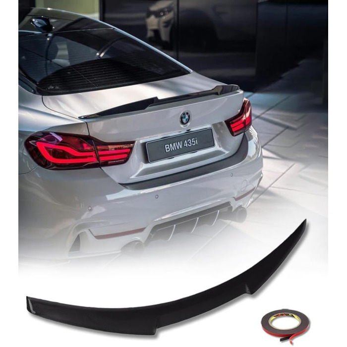 Задній спойлер MpTuned Carbon Look M4, підходить для BMW 4 Series F32 2-дверне купе 2014-2019 420i 428i 430i 435i 440i Задня спойлерна губа