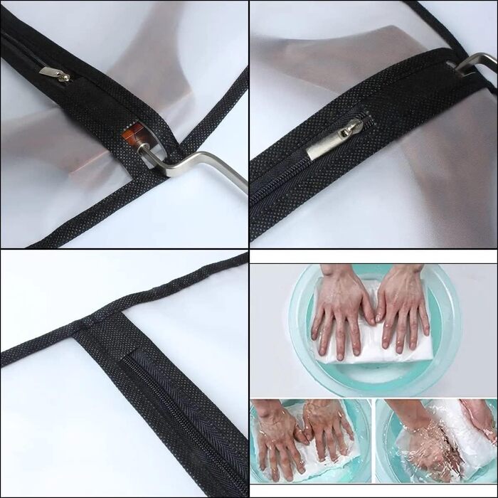 Підвісні сумки для одягу, 12 шт., дихаючі чохли для костюмних сумок із застібкою-блискавкою, сумки для одягу з PEVA, водонепроникні сумки для одягу, сумки для пальто, водонепроникні сумки для суконь, для зберігання в гардеробі та подорожей, чохли для паль