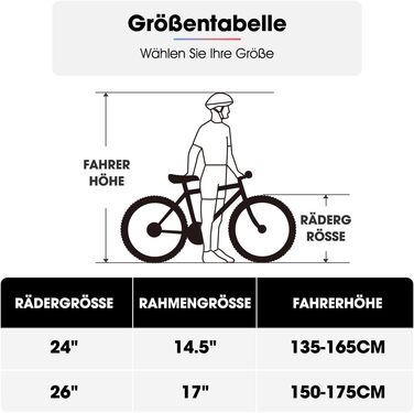 Гірський велосипед Hiland 24/26 дюймів для дорослих, 18-швидкісний дитячий велосипед з подвійними V-подібними гальмами, рама з високовуглецевої сталі для дітей, жінок та чоловіків, чорно-білий, 26-дюймові колеса