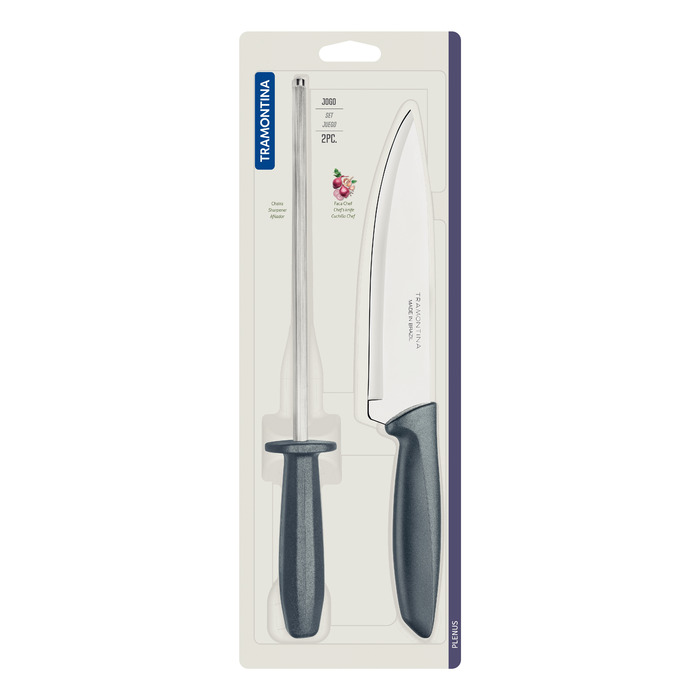 Набір ножів Tramontina Plenus grey, 2 предмети (6591625)