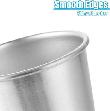 Набір з 12 чашок з нержавіючої сталі, чашки для пиття з нержавіючої сталі об&39ємом 350 мл, дитячі чашки з нержавіючої сталі розміром 84 x 103 мм, металеві чашки, чарки