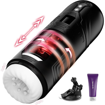 Електричний мастурбатор HIVEFUN для чоловіків, з 7 режимами вібрації, поштовхів та обертання