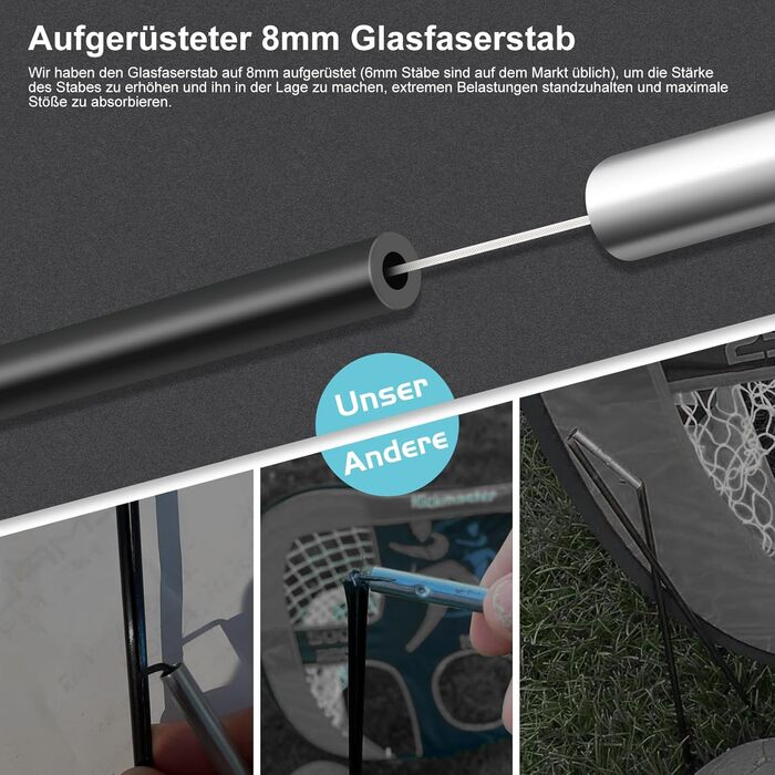 Набори футбольних воріт, 4 режими, висувні футбольні ворота для дітей, сині