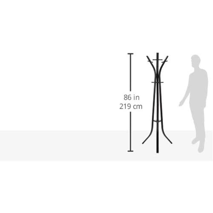 Вішалка для курток та шапок Storeo Basics, металева, чорна