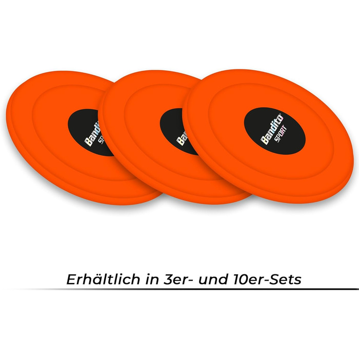 Аерохокейна шайба Bandito SpeedFire, турнірний розмір, Ø 70 мм, 24 г. Для активних гравців та професіоналів, виготовлена з ударостійкого ABS-матеріалу, суперковзаючий ефект, яскраво-червона, набір з 3 / 10 SpeedFire 10 шт.