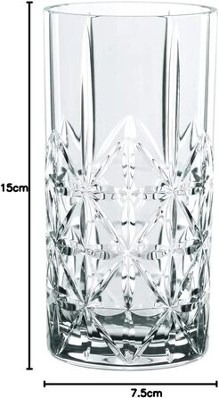 Набір для довгих напоїв Nachtmann з 4 предметів, кришталевий стакан, 445 мл, Highland, 0097784-0