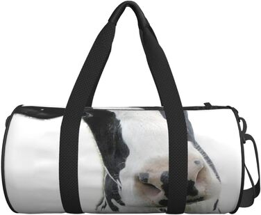 Дорожня сумка з кумедним принтом корівки, чорно-біла, спортивна сумка для чоловіків та жінок, сумка-мішок, спортивна сумка