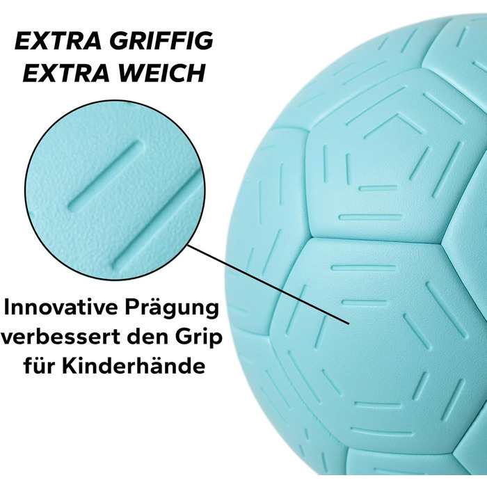 Гандбольний м&39яч для новачків CHAIZ CNTRL Без смоли Ідеальний розмір для дітей (розмір 0/1) Максимальне зчеплення та м&39який дотик Ідеально підходить для школи, тренувань та клубу Синій 1