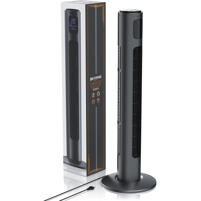 Баштовий вентилятор з дистанційним керуванням 96 см - Переможець 2024 року - Мобільний вентилятор тихий - вентилятор на п'єдесталі