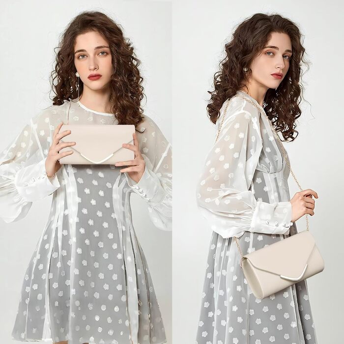 Жіночий клатч Larcenciel, шкіряна сумка кольору тілесного кольору з ланцюжком, елегантна вечірня сумка-конверт, модна сумка через плече