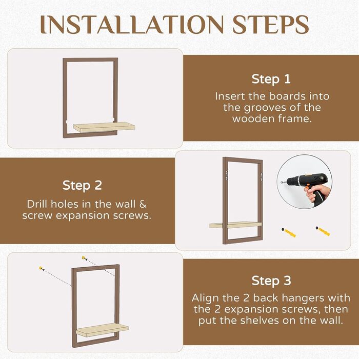 Настінна полиця дерев'яна плаваюча полиця полиця стіна стіна стіна прикраса вітальні сільський набір з 4 настінних полиць рослина