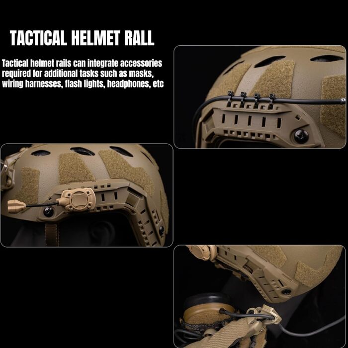 Тактичний шолом Fast SF High Cut, версія з піскоструминним покриттям, слоти для ремінця для навушників, отвори для підключення запасної маски, шоломи для страйкболу CS, чорний