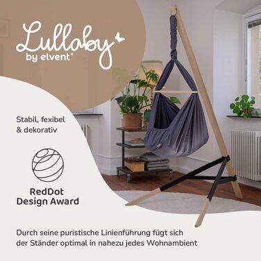 Набір колиска-гойдалка Lullaby Spring Cradle зі стендом та матрацом (Basalt Grey)