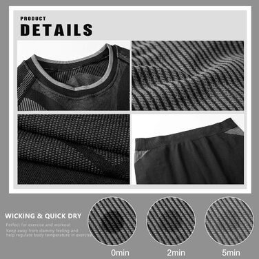 Чоловіча термобілизна MEETYOO, функціональна білизна, зимова лижна білизна, довга білизна, дихаюча термобілизна для катання на лижах, бігу, футболу, сірого кольору - 2 M